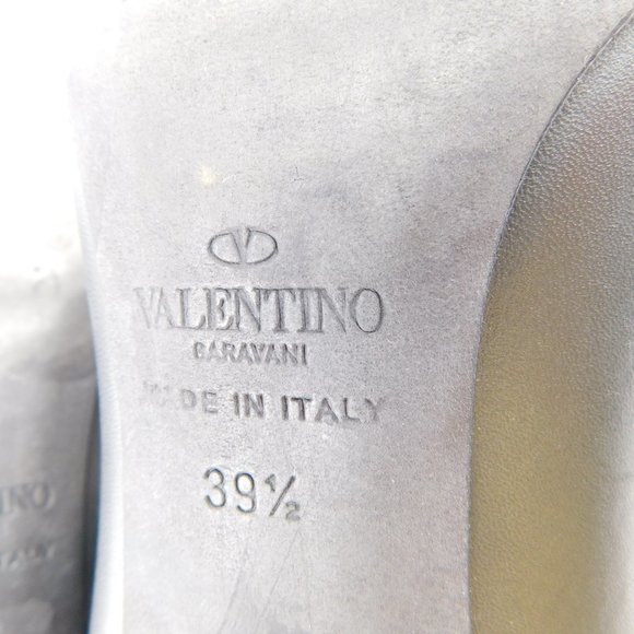 VALENTINO Rockstud Black Leather Pumps 39.5 - Picture 9 of 9